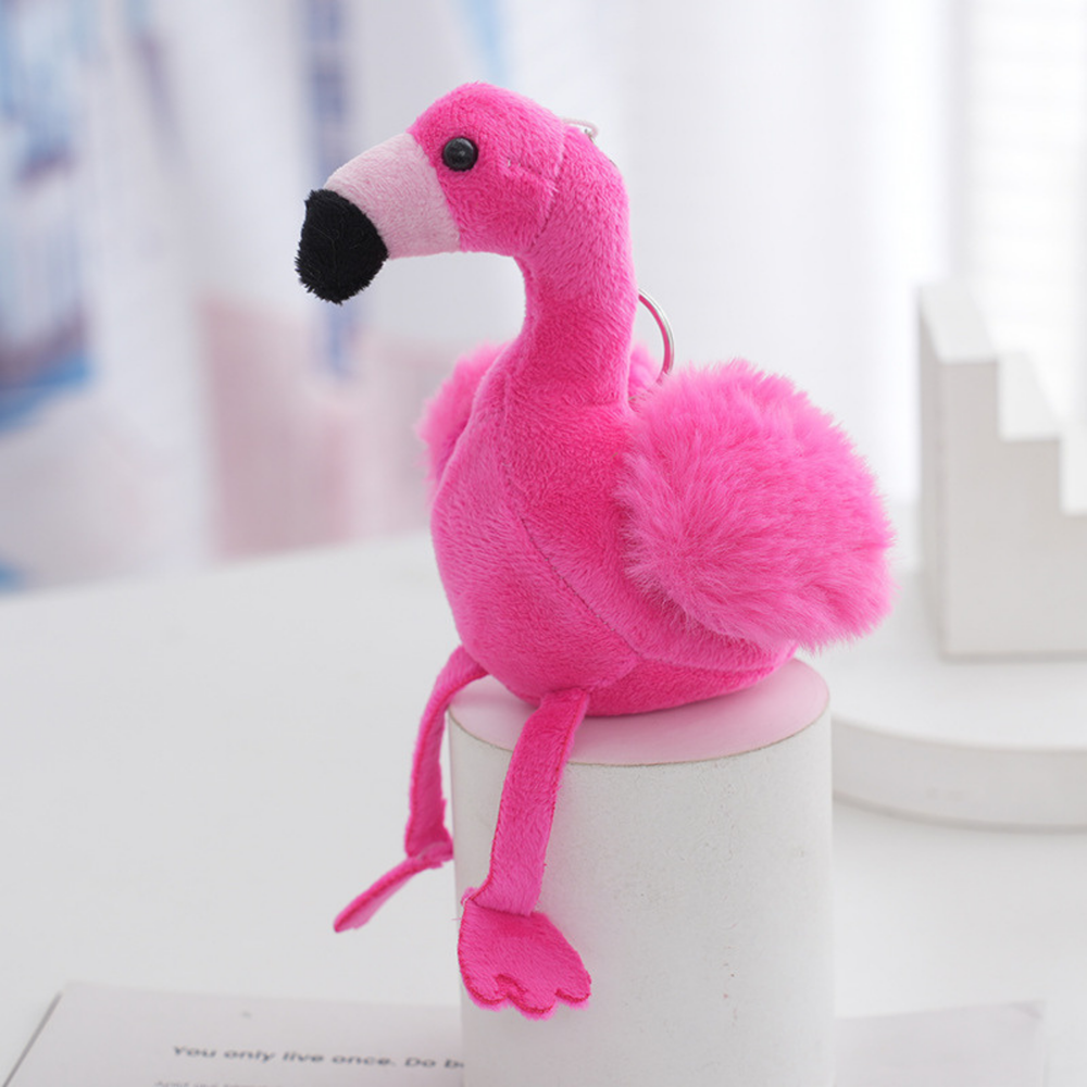 Porta-chaves Peluche Flamingo Rosa 12cm