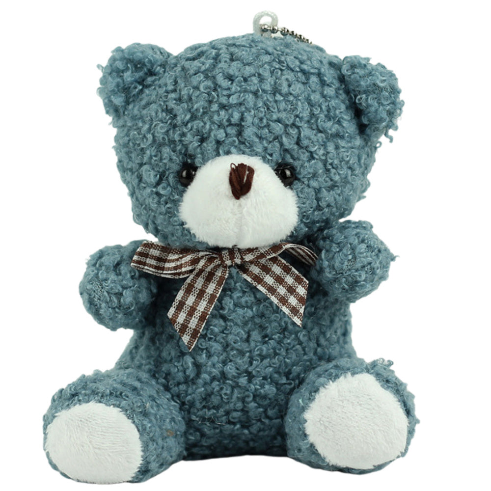 Porta-chaves Peluche Urso Azul Marinho 8cm