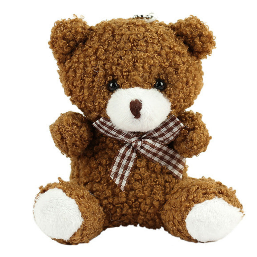 Porta-chaves Peluche Urso Castanho 8cm