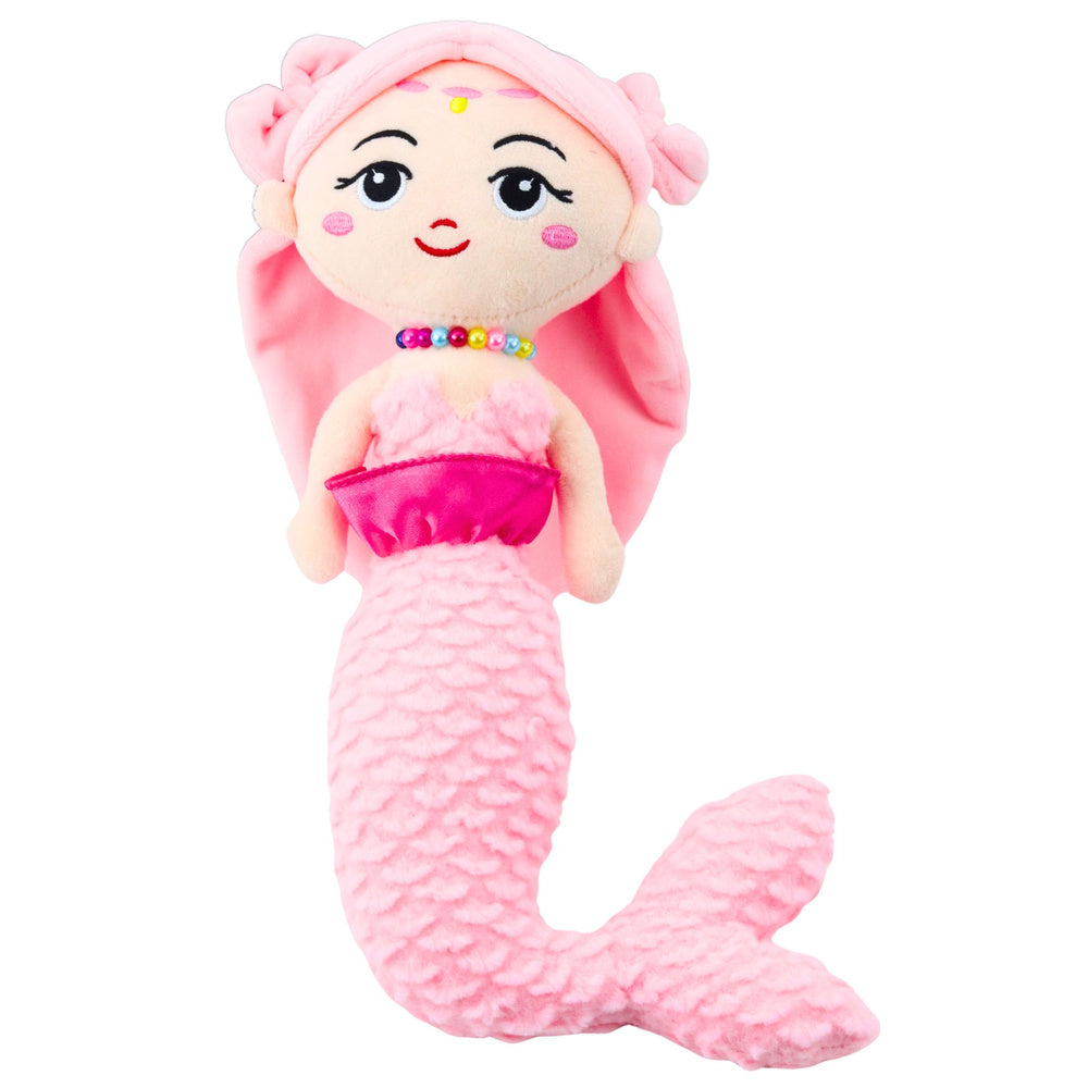 Peluche Sereia com Missangas Rosa 32cm