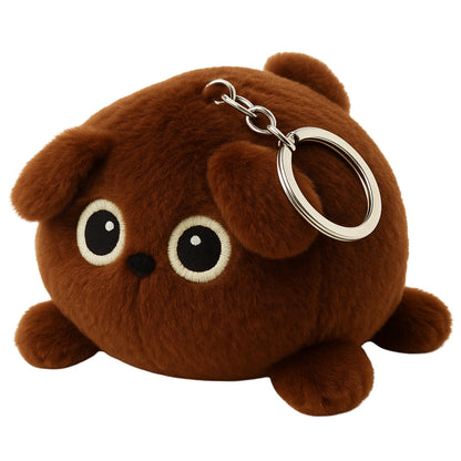 Porta-chaves Peluche Urso Castanho com Argola 9cm