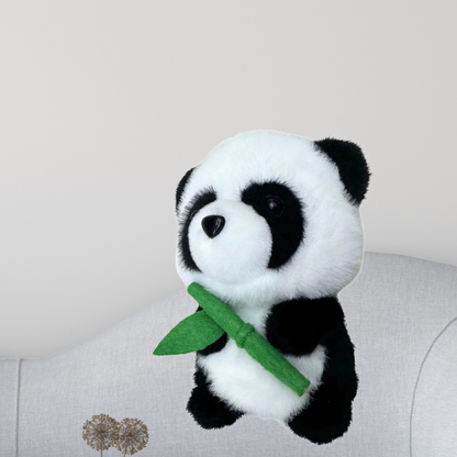 Peluche Panda com Bambu 18cm