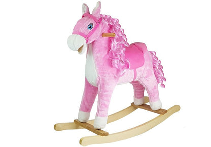 Cavalo baloiço rosa 74 cm