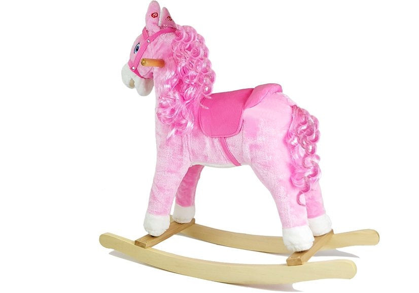 Cavalo baloiço rosa 74 cm