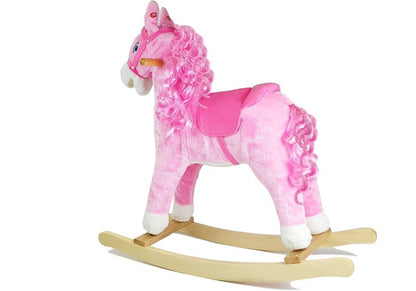 Cavalo baloiço rosa 74 cm