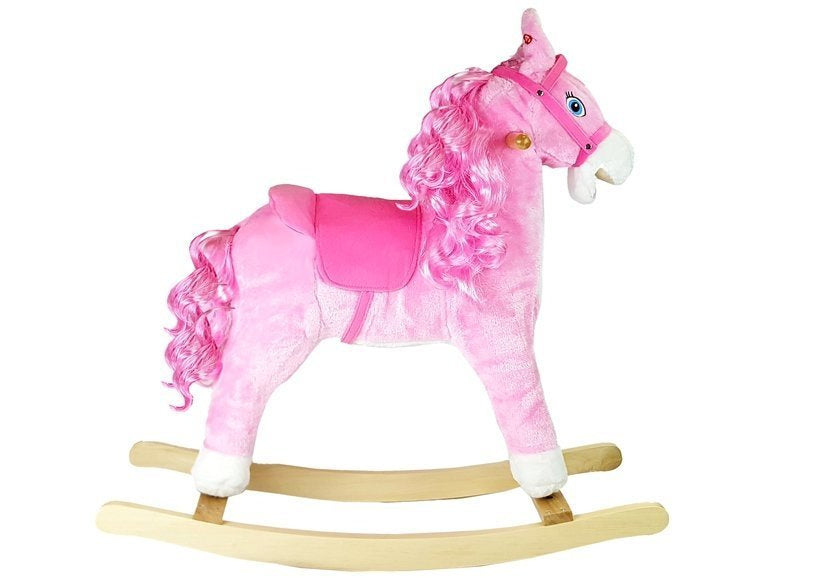 Cavalo baloiço rosa 74 cm