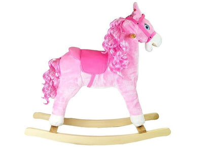 Cavalo baloiço rosa 74 cm