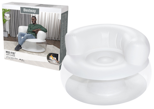Cadeirão Insuflável Branco Bestway 112x112x70cm