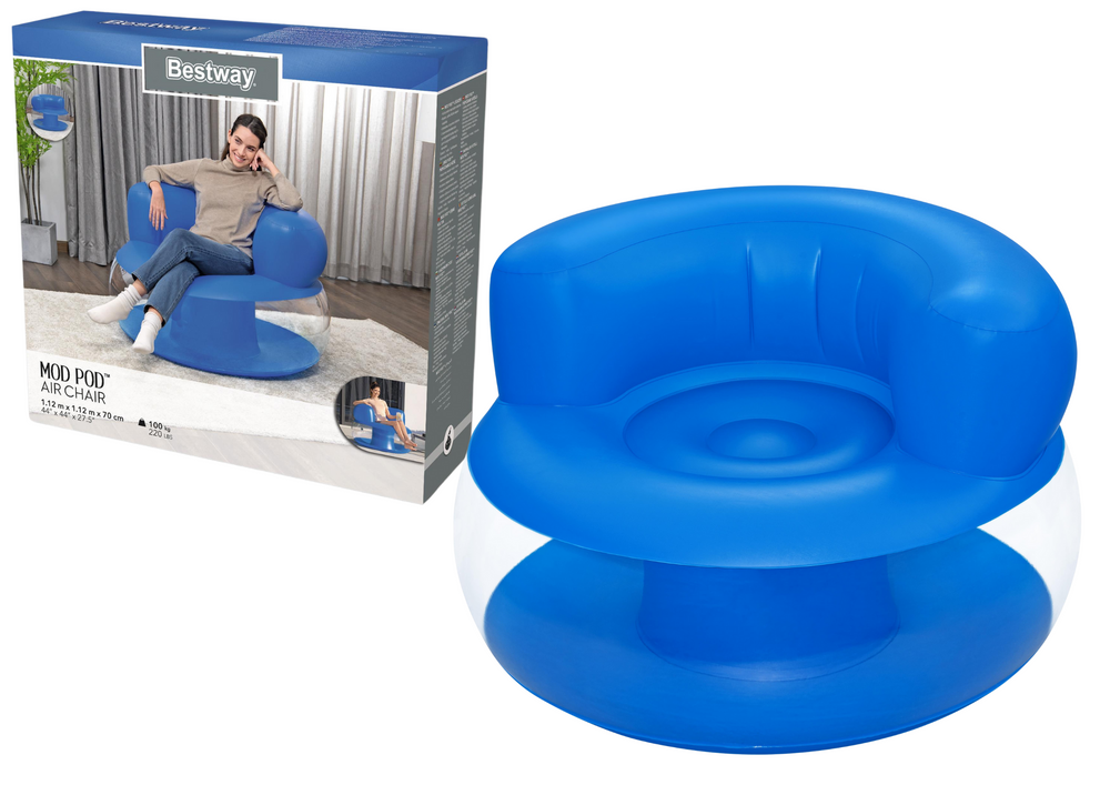 Cadeirão Insuflável Azul Bestway 112x112x70cm