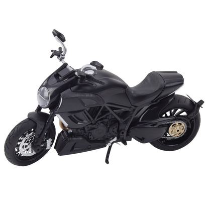 Mota Desportiva Metal Luzes e Sons Preta com Dourado 1:12