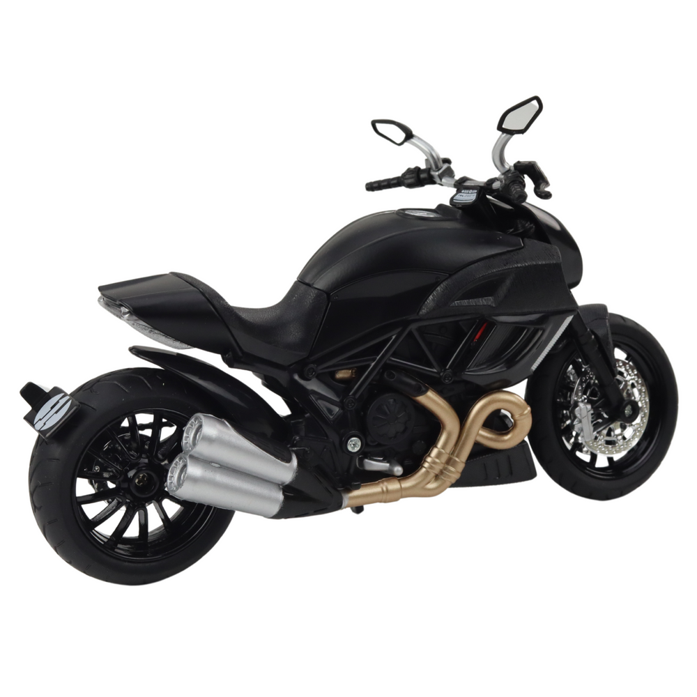 Mota Desportiva Metal Luzes e Sons Preta com Dourado 1:12