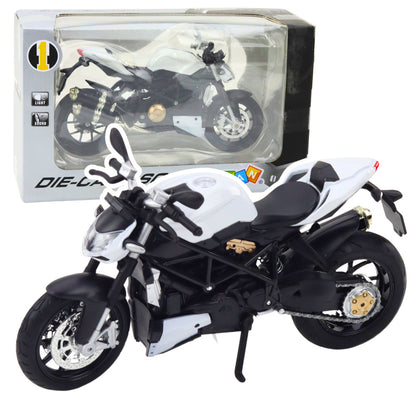 Mota Desportiva Metal Luzes e Sons Branca 1:12