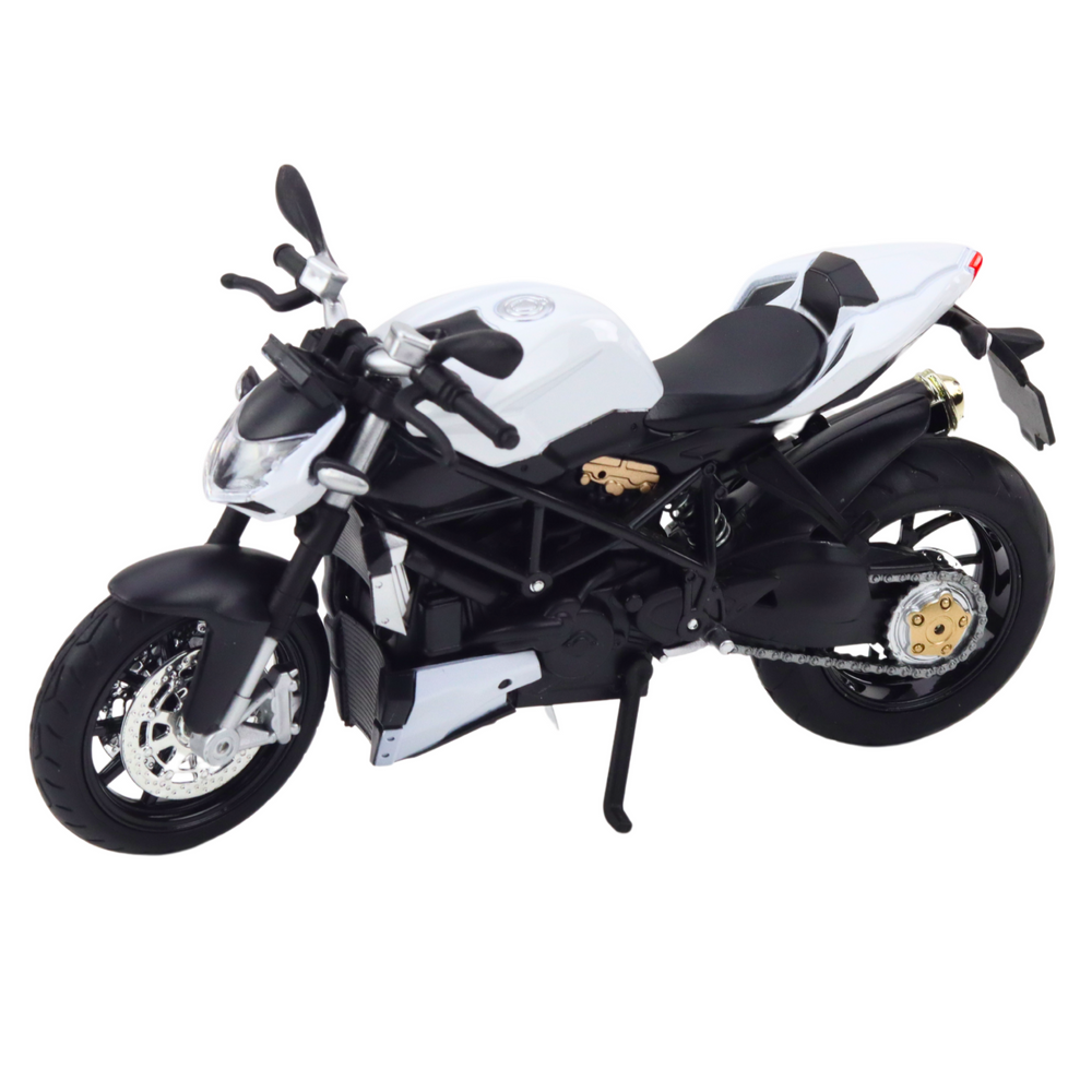 Mota Desportiva Metal Luzes e Sons Branca 1:12