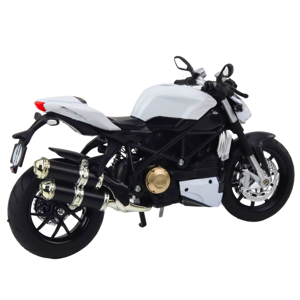 Mota Desportiva Metal Luzes e Sons Branca 1:12