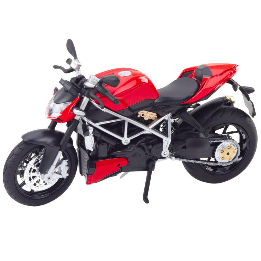 Mota Desportiva Metal Luzes e Sons Vermelha com Prateado 1:12