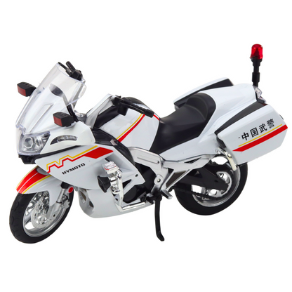 Mota Metal Luzes e Sons Branca Vermelha Amarela 1:12