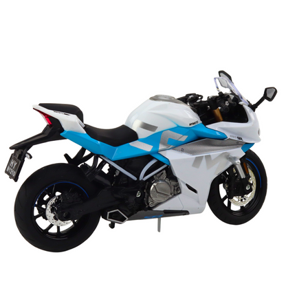 Mota Desportiva Metal Luzes e Sons Branca Azul 1:12