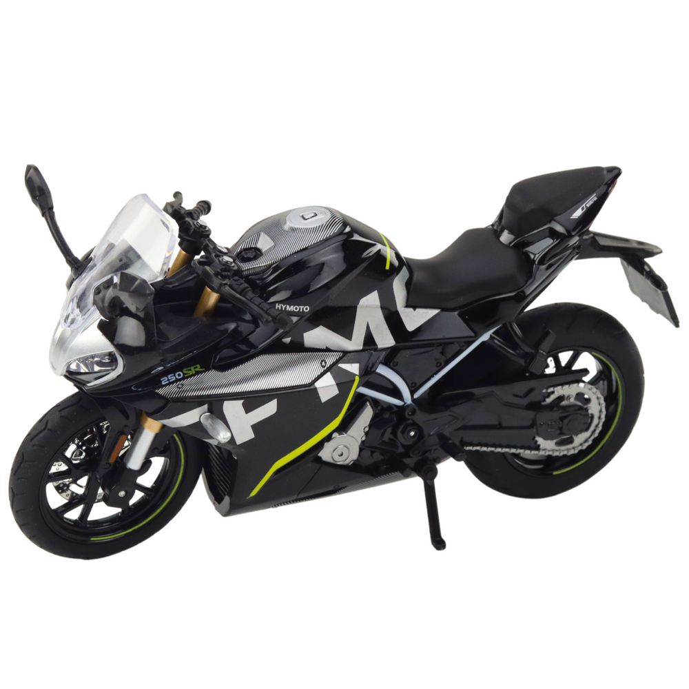 Mota Desportiva Metal Luzes e Sons Preta 250 SR 1:12