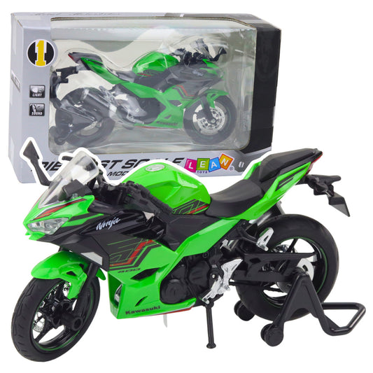Mota Desportiva Metal Luzes e Sons Verde 1:12