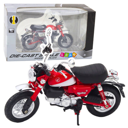 Mota Retro Clássica Metal Luzes Vermelha 1:12