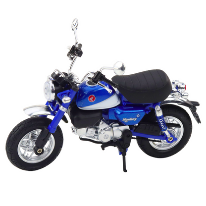 Mota Retro Clássica Metal Luzes Azul 1:12