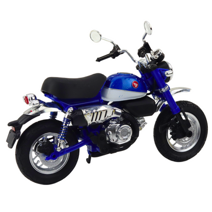Mota Retro Clássica Metal Luzes Azul 1:12