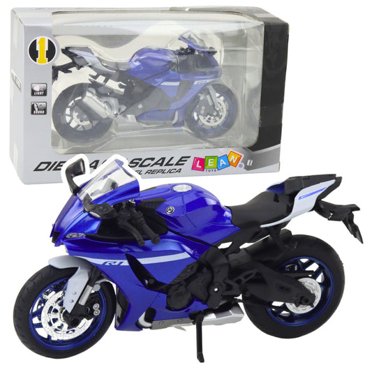 Mota Desportiva Metal Luzes e Sons Azul Marinho R1 1:12