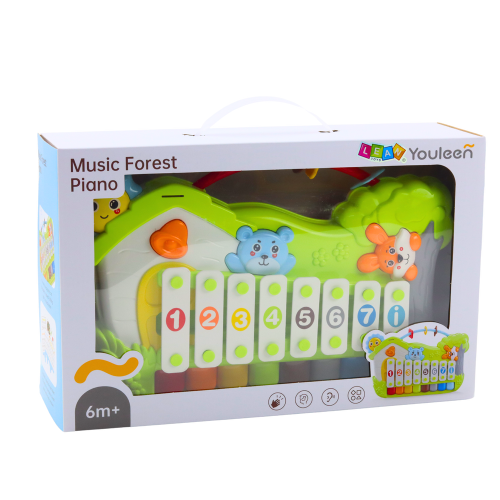 Piano Musical Floresta com Xilofone e Cartões 5 Peças
