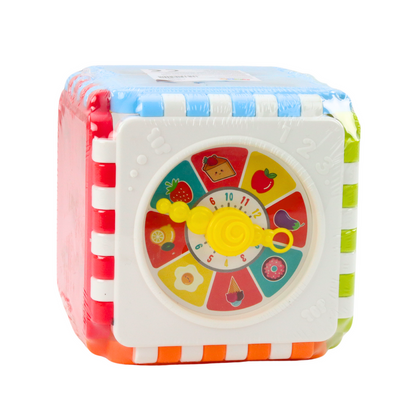 Cubo Educativo com Formas Números Relógio Multicolor