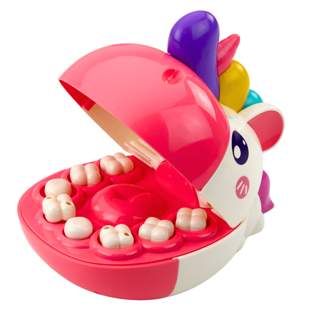 Conjunto Educativo Dentista Unicórnio Rosa