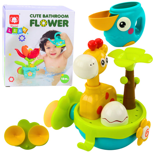Brinquedo de Banho Girafa Sensorial com Ventosas Multicolor