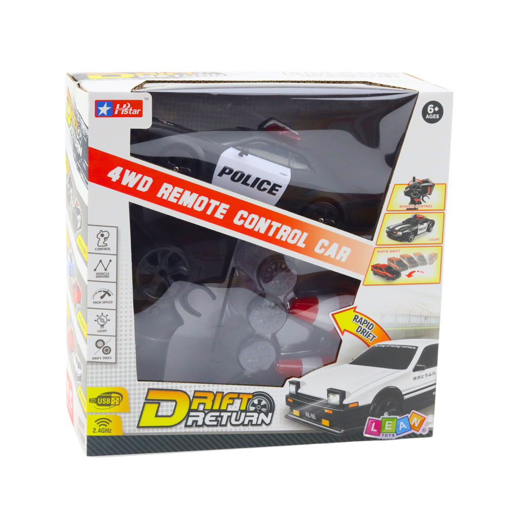 Carro Drift RC 4WD Polícia