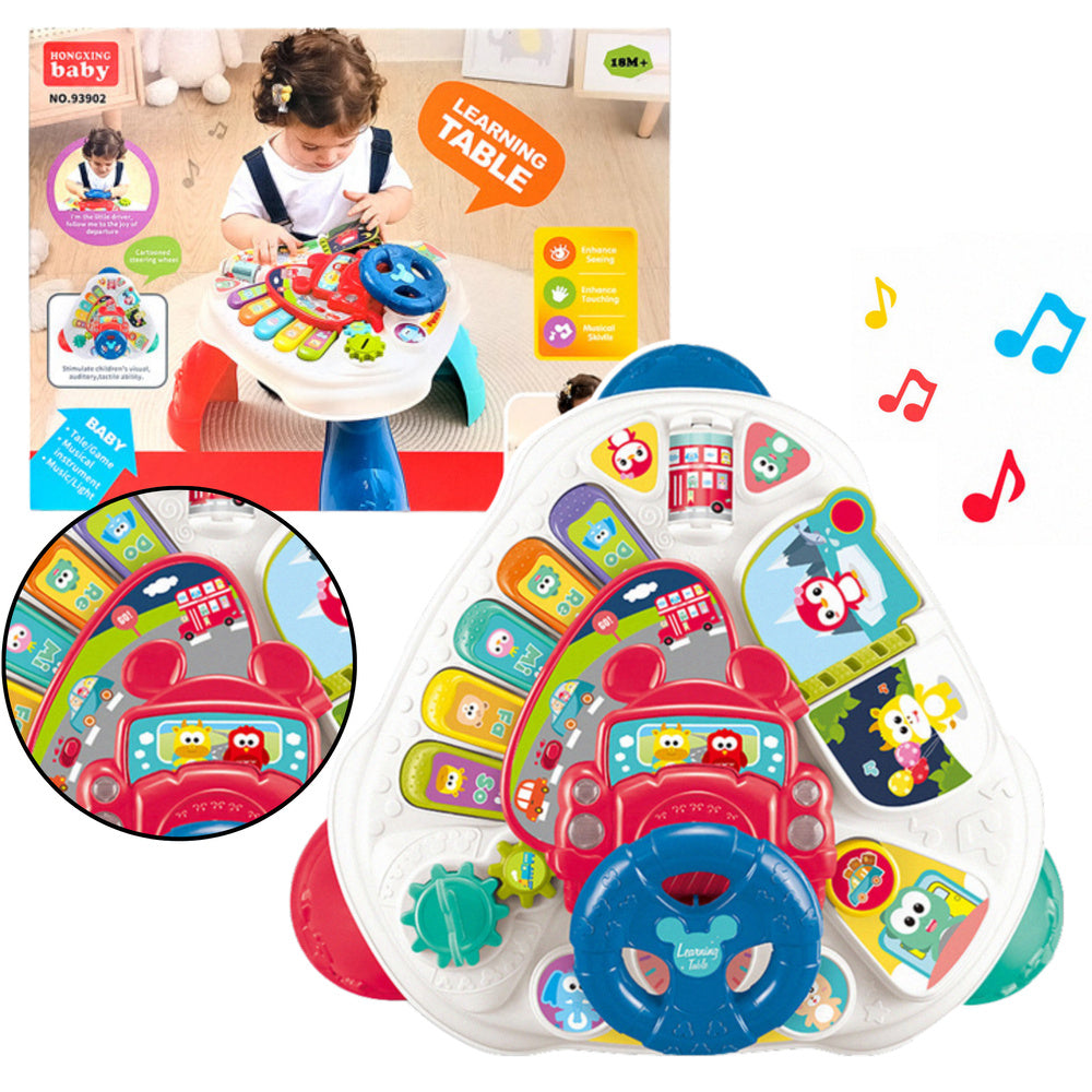 Mesa Educativa Interativa com Volante Multicolor