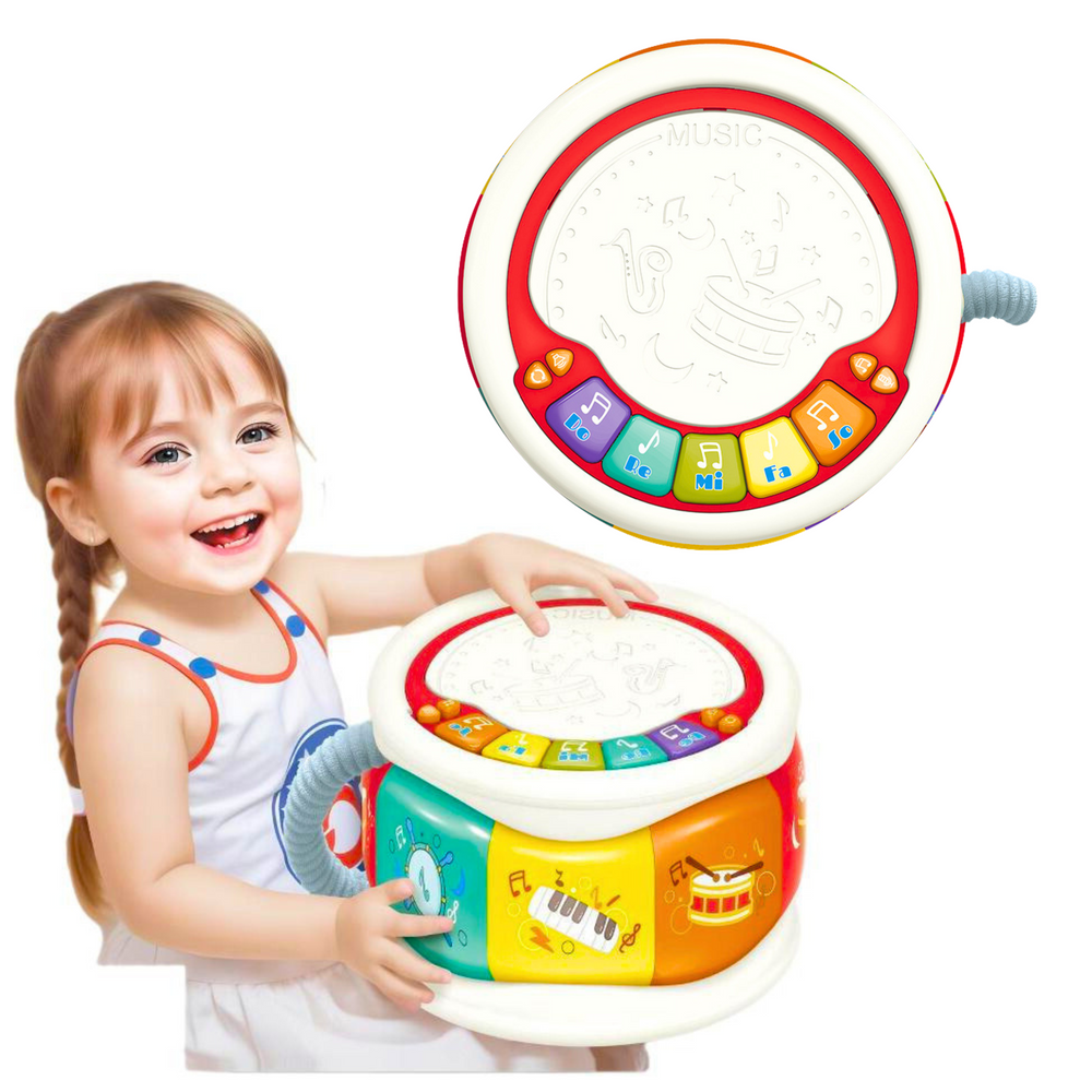 Tambor Educativo Grande para Bebé Multicolor