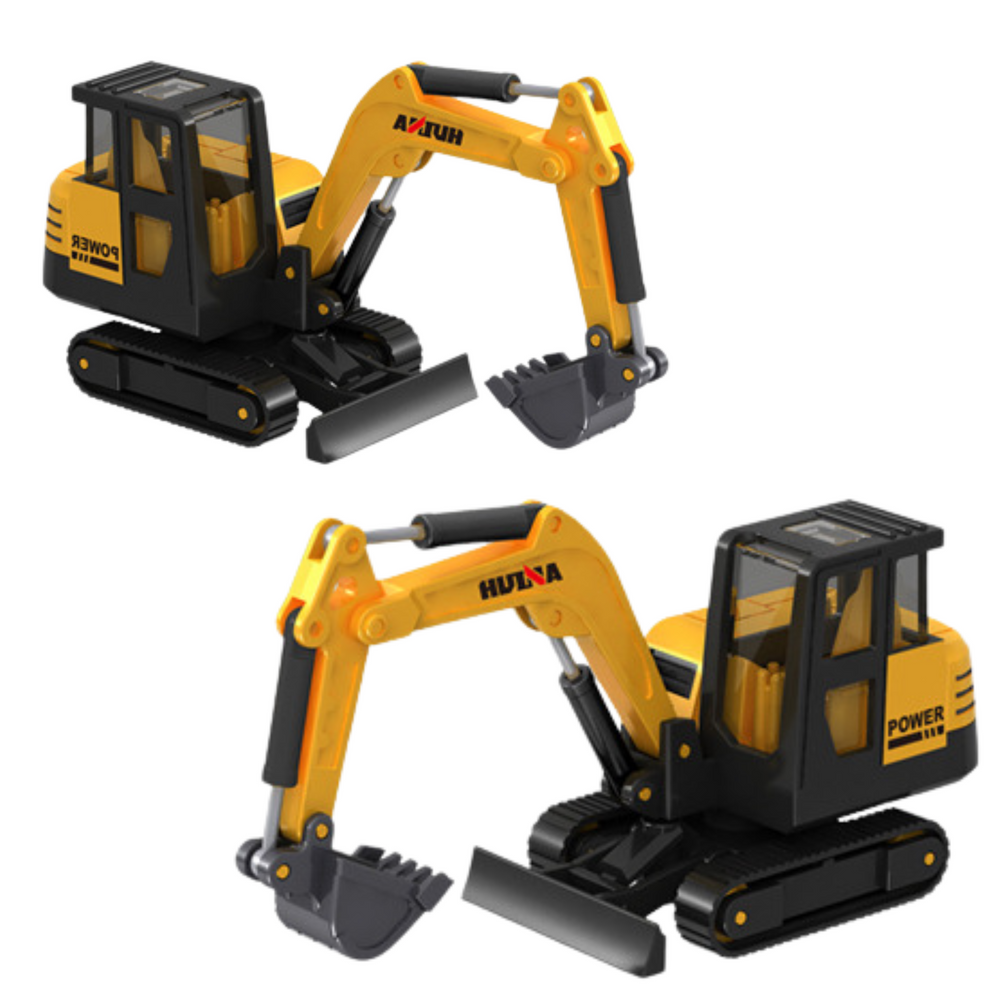 Escavadora Metálica Huina Amarela 1:80