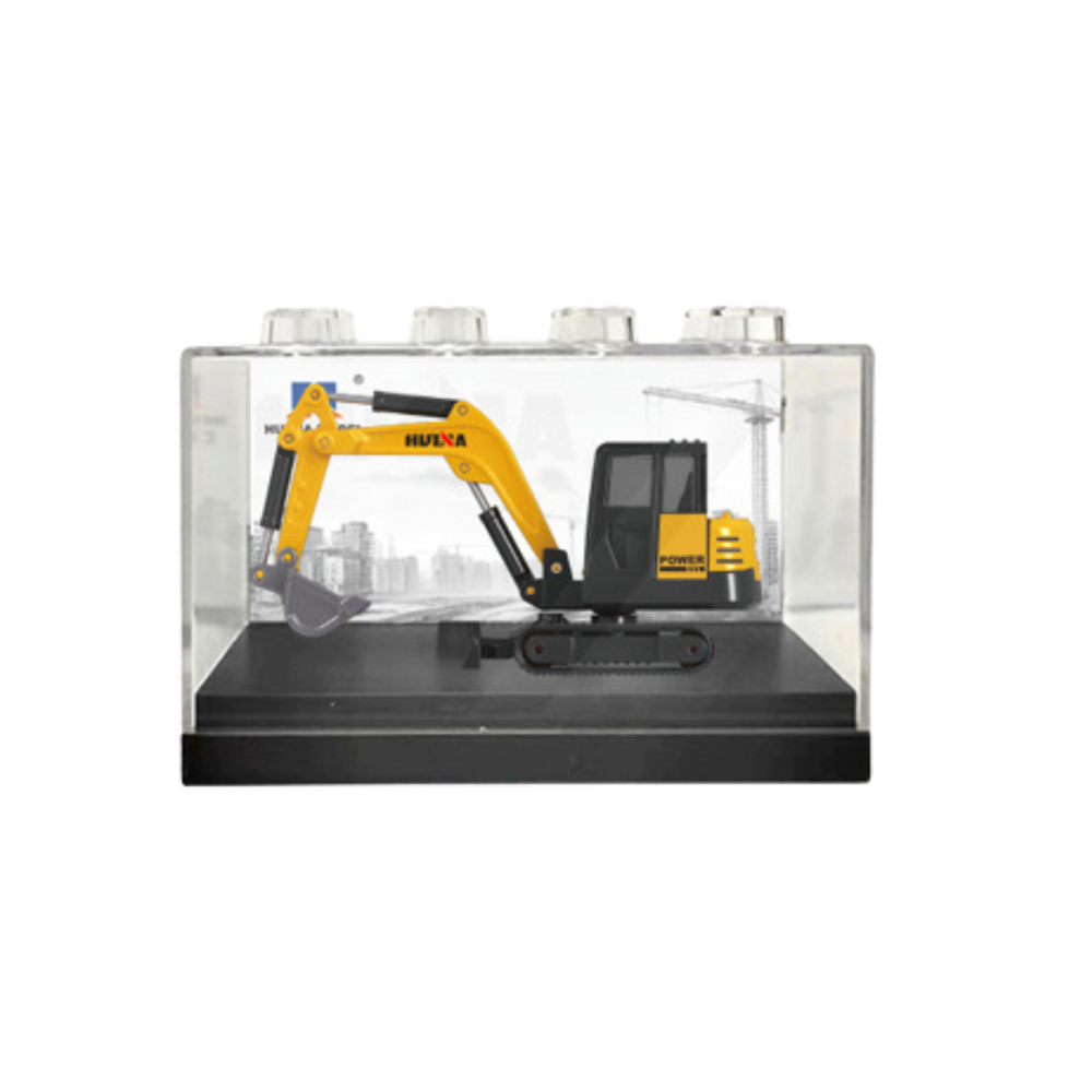 Escavadora Metálica Huina Amarela 1:80