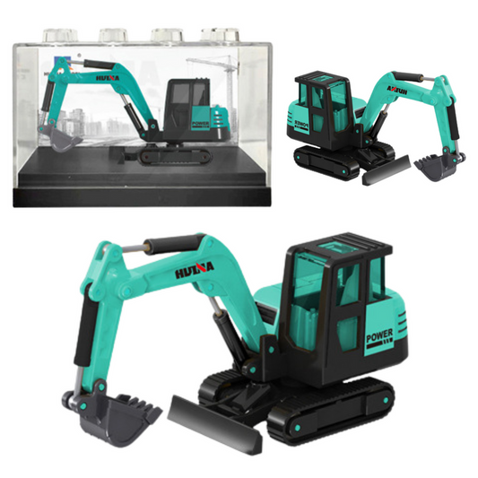 Escavadora Metálica Huina Verde 1:80