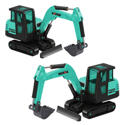Escavadora Metálica Huina Verde 1:80