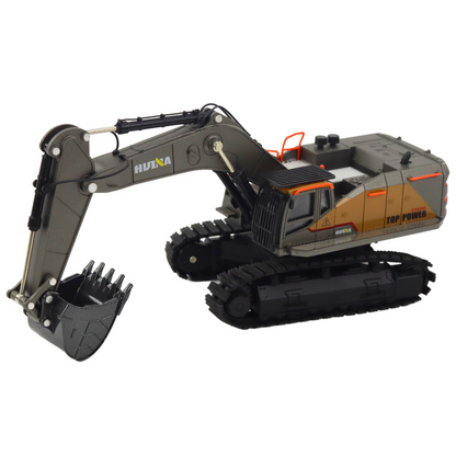 Escavadora de Lagartas Metálica Huina Preta 1:50