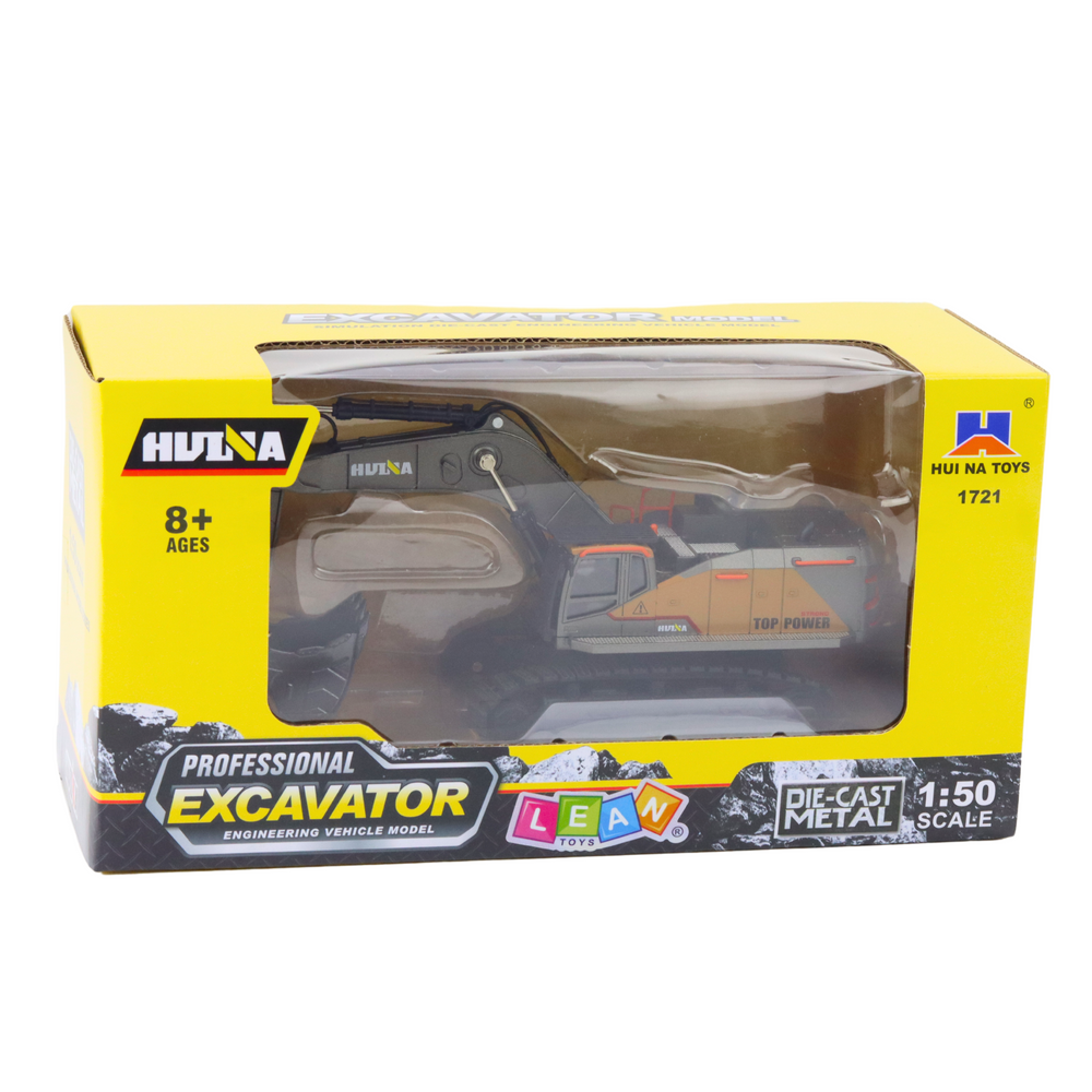 Escavadora de Lagartas Metálica Huina Preta 1:50