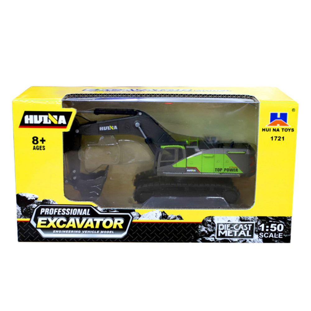 Escavadora de Lagartas Metálica Huina Verde 1:50