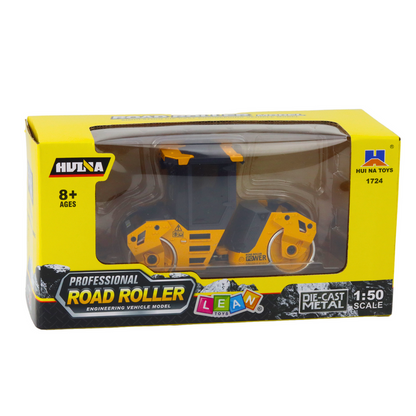 Cilindro Compactador Metálico Huina Amarelo 1:50