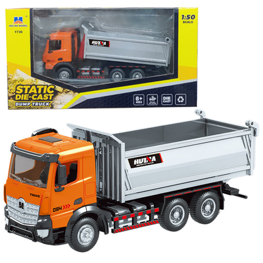 Camião Basculante Metálico Huina Laranja 1:50