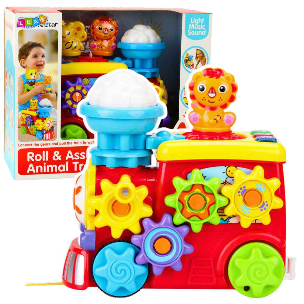 Locomotiva Musical Interativa com Engrenagens Multicolor
