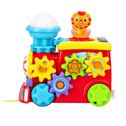 Locomotiva Musical Interativa com Engrenagens Multicolor