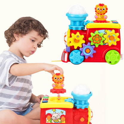 Locomotiva Musical Interativa com Engrenagens Multicolor