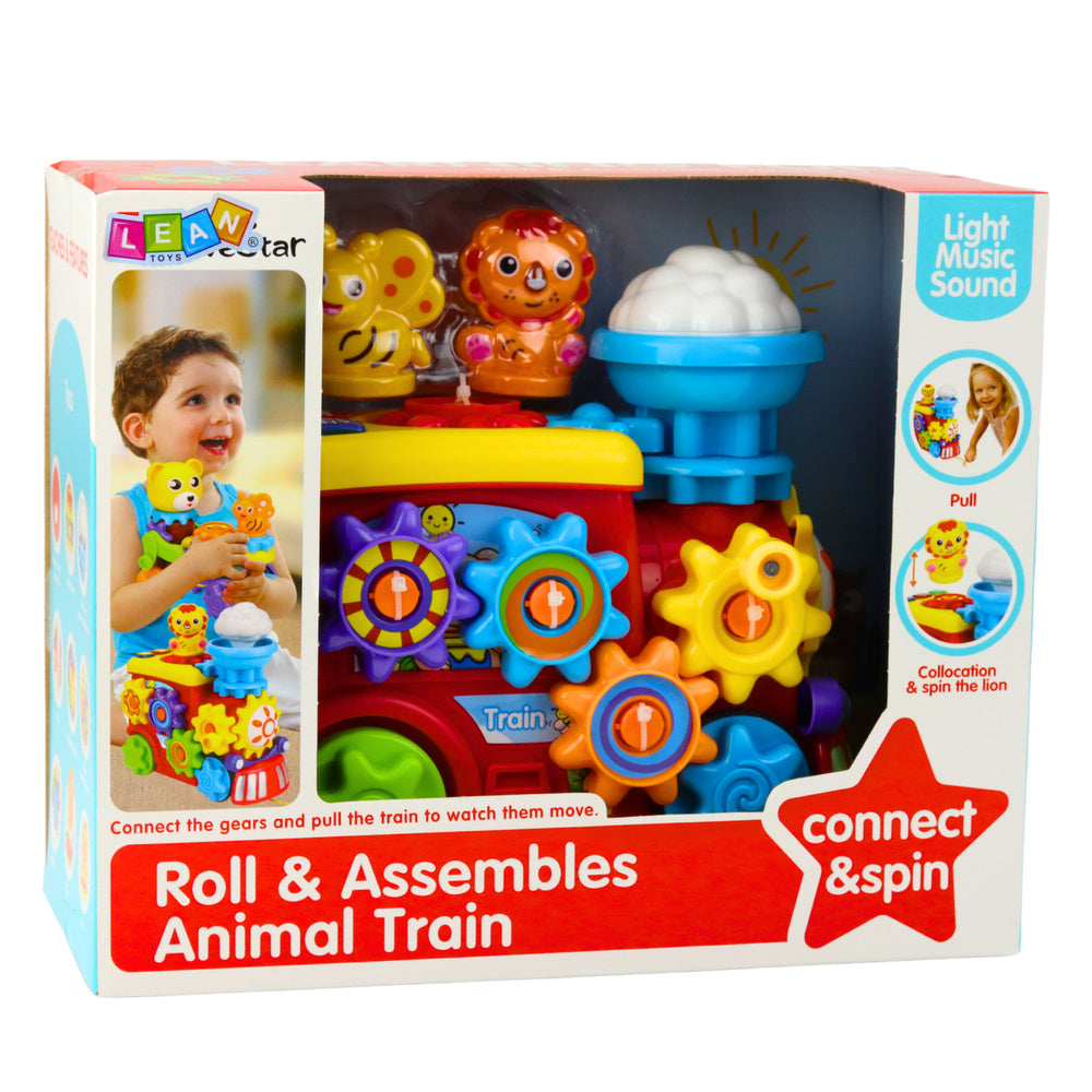 Locomotiva Musical Interativa com Engrenagens Multicolor