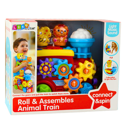 Locomotiva Musical Interativa com Engrenagens Multicolor