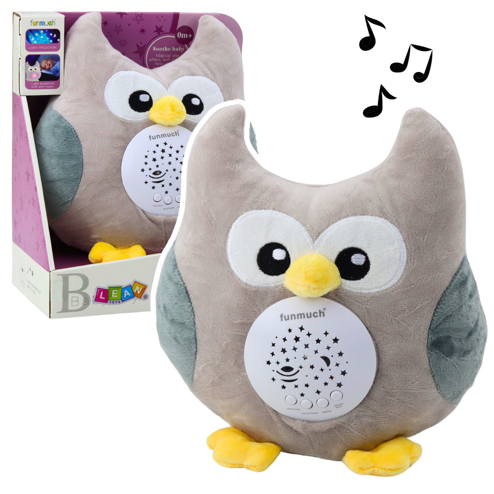 Peluche Coruja Dorminhoca com Projetor e Som
