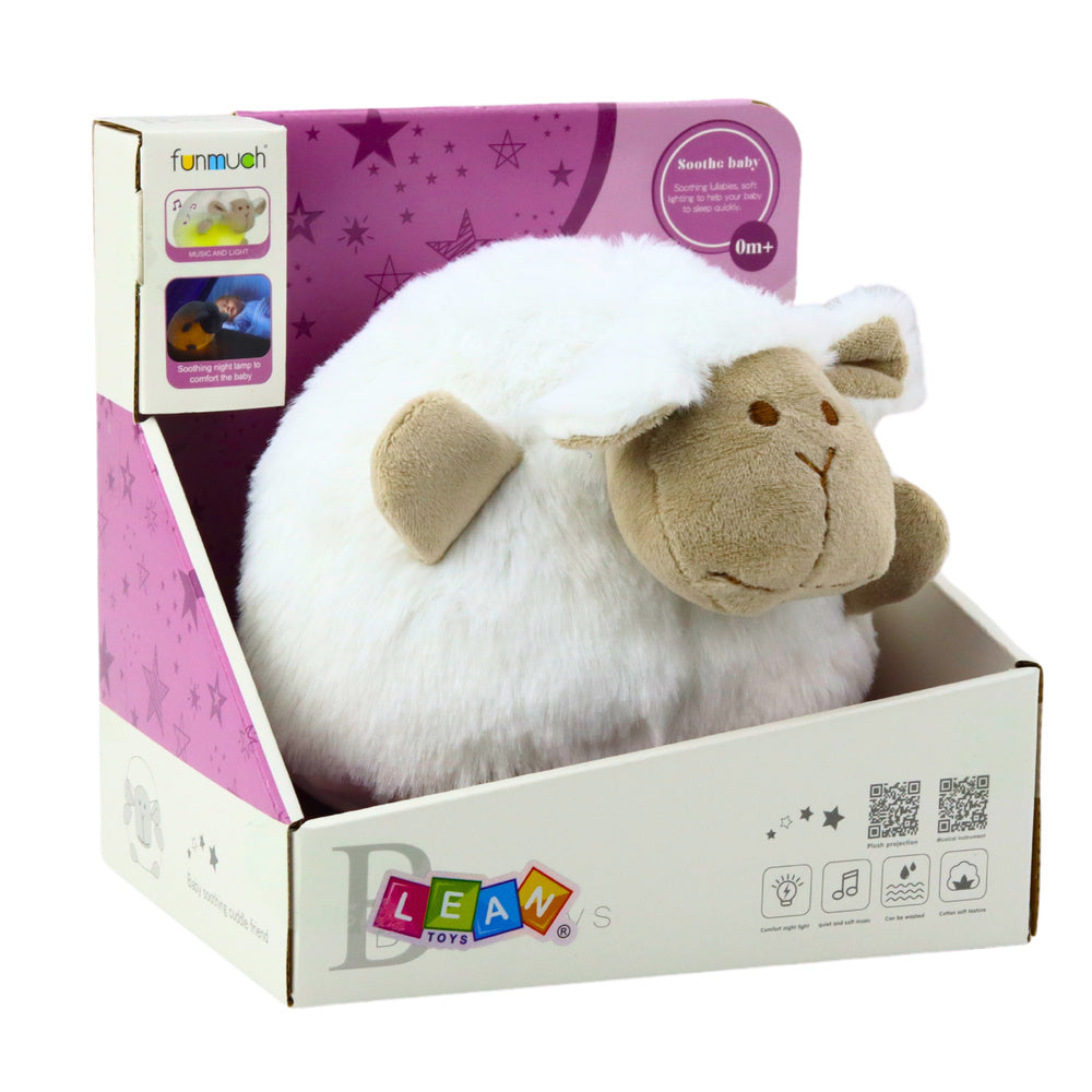Peluche Ovelha Dorminhoca com Luz e Som Branca